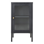 Armoire noire avec porte en verre