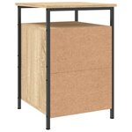 vidaXL Tables de chevet 2Pièces chêne sonoma 40x42x60cm bois d'ingénierie