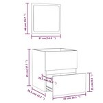 vidaXL Armoire de bain avec miroir gris béton bois d'ingénierie