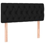 vidaXL Sommier à lattes de lit avec matelas Noir 100x200 cm Tissu