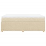 vidaXL Sommier à lattes de lit avec matelas Crème 120x200 cm Tissu