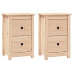 vidaXL Tables de chevet 2 Pièces 40x35x61 5 cm Bois de pin massif
