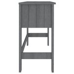 Bureau table poste de travail meuble d'ordinateur informatique étude HAMAR foncé 110 x 40 x 75 cm bois massif de pin gris 02_0023854