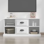 vidaXL Meuble TV blanc 99 5x35 5x48 cm bois d'ingénierie