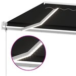 vidaXL Auvent automatique et capteur de vent/LED 450x300 cm Anthracite