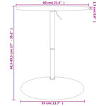 vidaXL Table de bar Ø60x89 5 cm bois massif de chêne