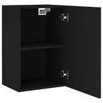 vidaXL Meuble TV mural noir 40 5x30x60 cm bois d'ingénierie
