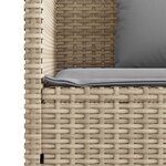 vidaXL Banc de jardin avec coussins beige résine tressée
