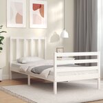vidaXL Cadre de lit sans matelas blanc 100x200 cm bois de pin massif