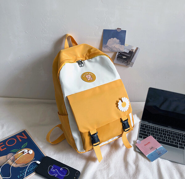 Sac à dos cartable scolaire enfants ourson orange : léger  solide et confortable