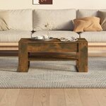 vidaXL Table basse chêne fumé 102x55x45 cm bois d'ingénierie