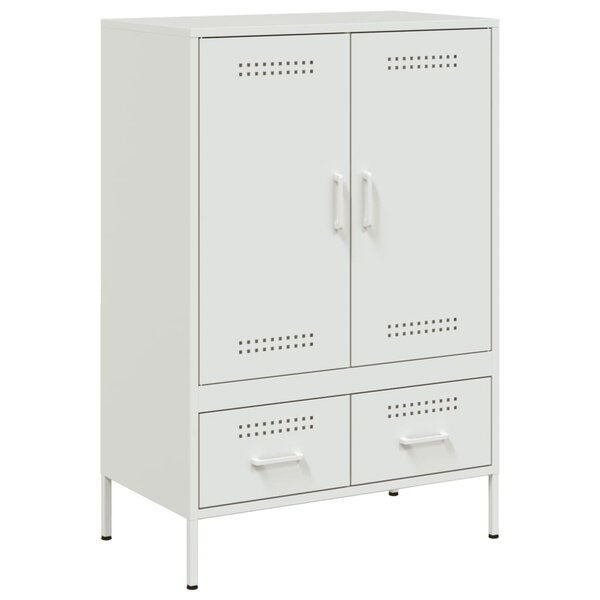 vidaXL Buffet haut blanc 68x39x101 5 cm acier laminé à froid