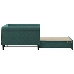 vidaXL Lit de jour avec lit gigogne vert foncé 100x200 cm velours