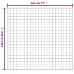 vidaXL Couverture lestée Crème clair 220x240 cm 15 kg Tissu