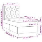 vidaXL Sommier à lattes de lit et matelas Bleu foncé 80x200 cm Velours