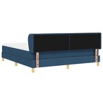 Lit Box Spring vidaXL avec Matelas en Bleu  180x200 cm Tissu