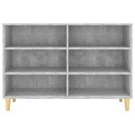 vidaXL Buffet gris béton 103 5x35x70 cm bois d'ingénierie