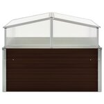 vidaXL Serre Marron 100 x 100 x 85 cm Acier galvanisé
