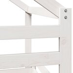 vidaXL Lit superposé et échelle et toit blanc 90x200cm bois pin massif