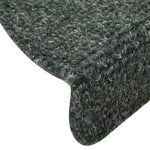vidaXL Tapis d'escalier autocollants 15 Pièces Vert 56x17x3 cm Aiguilleté