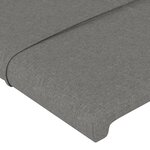 vidaXL Tête de lit à LED Gris foncé 203x16x78/88 cm Tissu