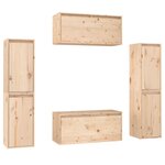 vidaXL Meubles TV 6 Pièces Bois massif de pin