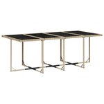 vidaXL Ensemble à manger de jardin et coussins 9 Pièces mélange beige