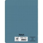 Cahier recyclé et recyclable  96 pages seyès 90 g  couverture polypropylène bleu  format 17 x 22 cm CONQUERANT