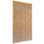 vidaXL Rideau de porte contre insectes Bambou 100 x 200 cm