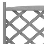 vidaXL Jardinière avec treillis gris bois massif de sapin