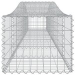 vidaXL Paniers à gabions arqués 4 Pièces 400x50x40/60 cm Fer galvanisé