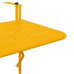 vidaXL Table suspendue pliante en acier jaune 60x40 cm