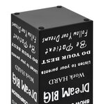 vidaXL Porte-parapluie Texte Acier Noir