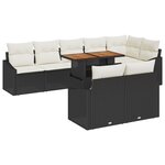 vidaXL Ensemble de canapés de jardin 9 pièces avec coussins Noir Poly Rotin