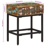 vidaXL Table d'appoint 40x30x51 cm Bois massif de récupération