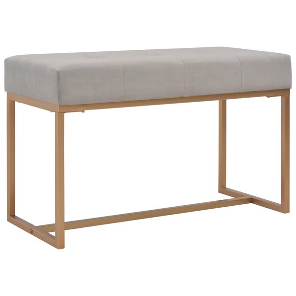 vidaXL Banc 80 cm Gris Velours