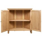 vidaXL Armoire d'angle 80 x 33 5 x 78 cm Bois de chêne massif