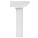 vidaXL Lavabo autoportant avec socle Céramique Blanc 520x440x190 mm