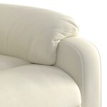vidaXL Fauteuil inclinable de massage électrique crème velours
