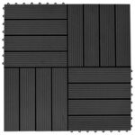 vidaXL Carreaux de terrasse 22 Pièces 30 x 30 cm 2 m² WPC Noir