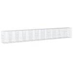 vidaXL Panier gabion avec couvercle 1100x100x150 cm fer galvanisé