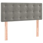vidaXL Sommier à lattes de lit avec matelas et LED Gris clair 90x200cm