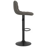 vidaXL Tabouret de bar Gris foncé Velours