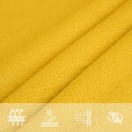 vidaXL Voile d'ombrage 160 g/m² Jaune 2 5x3 5 m PEHD