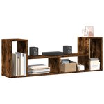 vidaXL Meubles TV 2 Pièces chêne fumé 75x30x50 cm bois d'ingénierie