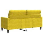vidaXL Canapé à 2 places Jaune 140 cm Velours