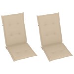 vidaXL Chaise à bascule avec coussin bambou