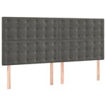 vidaXL Cadre de lit avec tête de lit Gris foncé 160x200 cm Velours