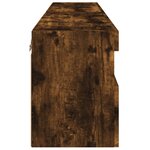 vidaXL Meubles TV muraux et lumières LED 2Pièces chêne fumé 60x30x40 cm