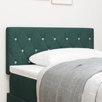 Tête de lit vidaXL en velours vert foncé avec boutons en cristal 90 cm